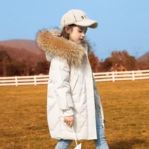 OLE OLEKID 겨울 다운 자켓 그릴 방수 모피스타일 걸스 겉옷 5-14 세 어린이 패딩 옷