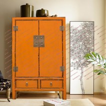 앤틱 레트로 오리엔탈 장식장 거실장, 오렌지