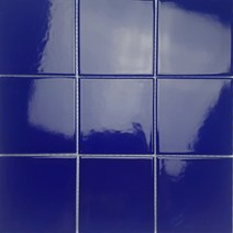 타일닷컴 자기질 모자이크 바닥/벽 타일 98x98 정사각 컬러타일 주방타일 욕실타일 인테리어타일, 14.유광군청(9조각)-1장, 1장