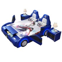 트윈 드림카베드 아동용 스포츠카베드 나무 난간, 1350mmx1900mm