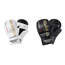 mma 종합격투기 오픈핑거 글러브 빵글러브 스파링 글러브, 블랙L