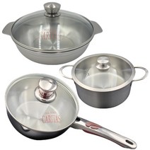 카리타스 20cm 24cm 냄비 크린워머 알라딘 트윙클 인덕션용 전골 물코 양수 편수 다용도 문화통상, 크린워머 편수냄비