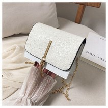 패션 여성 가방 인스타그램 인터넷 유명인 술 체인 숄더 백 소녀 선물 신상품 pu 소재 블랙 그린 레드