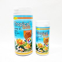 바오바론 트로피칼 골드 60g 170g 열대어 디스커스 사료 물고기 먹이 영양 발색 치어 금붕어 붕어 관상어 밥 수조 투명스티커 증정, (170g)