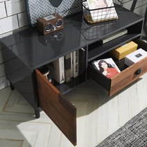 국산 멀바우 거실장 미니 거실장 원목 우드 거실서랍장, 멀바우-우측형