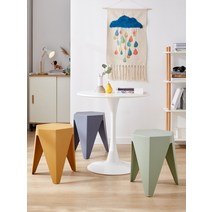 전원 주택 손님용 미니멀 의자 야외용 데크 스툴 카페, 두꺼운 핑크 육면체 스툴 + 라텍스 쿠션