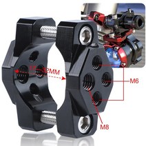 오토바이 헤드라이트 전조등 브라켓 오토바이 핸들 바 범퍼 마운트 브래킷 클램프 17-32mm LED 스팟 안개, 01 Black