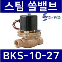 BKS-10-27-AC110V 사용전압:AC110V 관접속구경:1인치(25A) 삼인SAMIN 스팀전자변 스팀밸브 증기밸브 솔레노이드밸브 사우나밸브 세탁소밸브, 1개