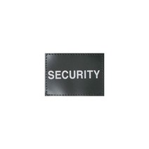 생활건강에코짱 패치 SECURITY조가죽 재봉부착 경호 안전 블랙레더 인조가죽 반사, 1개
