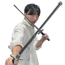 100년 삼단봉 호신용 경찰봉 휴대용 3단봉 강력한 호신용품 경찰 원터치 진압봉, 은색 2개 (5천 원 할인)