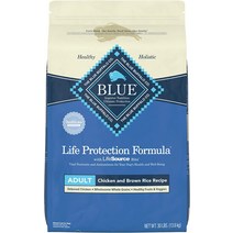 Blue Buffalo Life Protection Formula Natural Adult Dry Dog Food 치킨 및 현미 30파운드, Chicken  Brown Rice