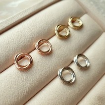 925실버침 여자연예인 여신 써클 데일리 드라마 화려한 디자인 블링 귀걸이 1022