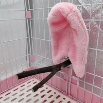 새장 앵무새침대 앵무새횟대 새 해먹 텐트 방풍 보푸라기 앵무새 케이지 동굴 따뜻한 잉꼬, 분홍색_12x15cm