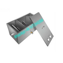 오일 물 분리기 주방 케이터링 필터 스테인레스 스틸 기름 탱크 상업용 H 하수, 02 Double hole