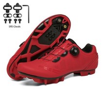 자전거신발 클릭슈즈 산악자전거신발 남성 사이클링 스니커즈 Mtb 신발 레이싱 자전거 자동 잠금 속도 여성 스피드 클릿 산악 도로 2023, MTB-red-Lock+45