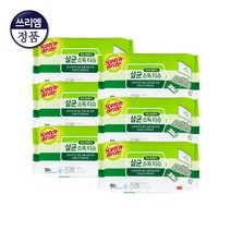 3M 스카치브라이트 살균 소독 티슈 50매 x 6개 간편청소, 1개