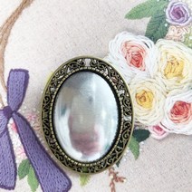 후야몰/아르누보 타원 브로치 만들기 반제품 퀼트/프랑스자수-DIY, MF10-아르누보 타원 브로치