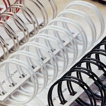 카피어랜드 와이어링 16mm 3대1 60입 제본기 제본링 제본기기 제본표지 플라스틱링 코일링 와이어링, 검정