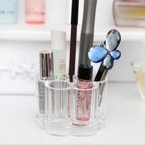 매장용 꽃 디자인 투명 펜꽂이 화장품 전시대 진열대