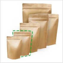 크라프트 지퍼스탠드 창봉투100g, 1개 50장
