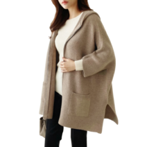 3260 홀가먼트 후드 집업 니트 판초