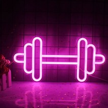바벨 덤벨 헬스장 네온 사인 체육관 역기 스쿼트 조명, B