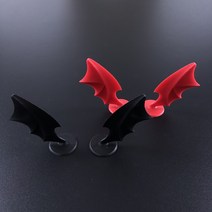 바이크 헬멧 액세서리 박쥐날개 모양 오토바이 꾸미기, 레드