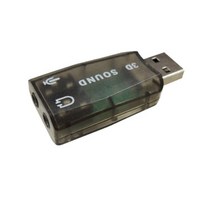 [IN NETWORK] USB Virtual 5.1 채널 사운드 카드 젠더형 색상 랜덤발송 [IN-U51GB]