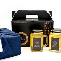 달콤한 아카시아꿀 선물세트 1.1kg(일반/보자기포장), 03.꿀세트 1.1kg(보자기/파란색)