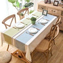 다이소 식탁보 테이블보 크리스마스 테이블커버 이케아 레이스 체크식탁 방수식탁보 미니 겨울, 투톤 베이지 4인용