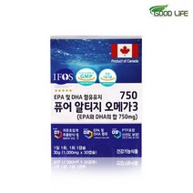 알티지 오메가3 EPA DHA 초임계 비타민D 불포화지방산 비타민E 캐나다 퓨어 추천 엔쵸비 정어리 RTG 오메가 캐나다 정제어유 효능, RTG_오메가*2개