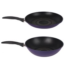 임페라토 논스틱 프라이팬 2종세트, 1세트(프라이팬 28cm + 웍팬(궁중팬) 28cm)