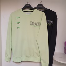 봄 남여공용 나염 앞쪽 그림 글씨 세련된 사이즈 넉넉한 오버핏 맨투맨 뉴코아울산점