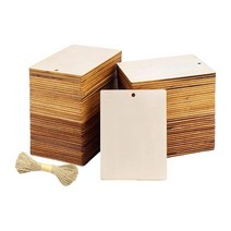 QDY 45 교수형 마킹 공예 보드 DIY용 빈 나무 상패, 목재, 연한 갈색