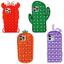 수나르 아이폰12 11 프로 프로맥스 캐릭터 뽁뽁이 푸쉬팝 팝잇 실리콘 케이스, 선택완료, 아이폰11프로맥스/spc215 레드가재