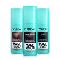 아트박스/로레알 로레알 매직 리터치 새치커버 스프레이 염색약 75ml, 브라운