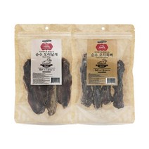 펫더맨 순수 오리날개 오리목뼈 60g x 10개 강아지 수제간식, 순수 오리날개 60gx10개
