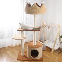고양이 왕관 캣타워 고급 먼치킨 이케아 점프 임보 캣폴 DIY 선반 추천 집 장난감, 단일사이즈, 스몰