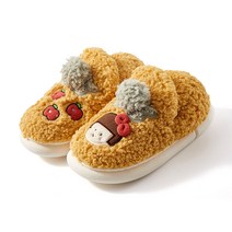 Z3JC 여성 면화 AB 보온홈 가정용 털신발 작은 사과 면 슬리퍼 가방 굽 여성 털신발