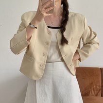 타니즈 테인 파스텔 세미크롭 여성 자켓