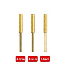 디버링툴 다이아몬드 코팅 연삭 헤드 전기 톱 숫돌 파일 체인 도구, 07 Gold 3PCS 4.8mm