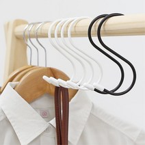 옷장정리 모자수납 S자 고리행거 4개 깔끔 모던 핸드백 거치대 자취방, 화이트