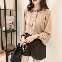 포플러앤씨 오스본 타이 블라우스