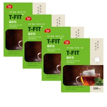 파우치 티필터 100매 II 인퓨저 찻잎우림망, 100매입X4팩