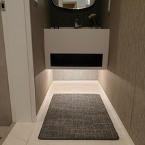 우아한매트 현관 업소용 사무실 출입구 도어 입구 바닥 발매트 카페트, 140cm×200cm, 스트라이프 그레이