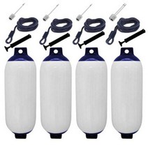요트 세일링 보트 앵커 부표 실드 보호대 해양 보트 펜더 범퍼 로프 4 개 11x40cm, [10] with rope and pump