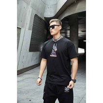 남자짐웨어 어깨넓어보이는반팔 남자오버핏반팔 오버핏반팔티 머슬핏티셔츠 남자운동복상의 남자헬스운동복 머슬티셔츠 머슬티