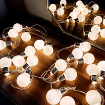 모던홀릭 LED 앵두전구 버블전구 라탄전구 별자리전구, 큰알전구 30구 리모컨+건전지타입