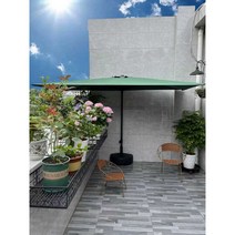 테라스 파라솔 발코니 야외 마당 카페 차양막, 와인 레드 250x130cm