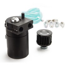 연료탱크 자동차 액세서리 오일 캐치 수 알루미늄 저수지 연료 탱크 필터 9mm15mm 피팅 대부분의 자동차에 적합, 검은 색